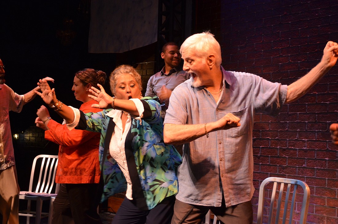 Sally Bondi and Dan Higgs show of their youthful spirit in "Old Enough to Know Better" at Florida Studio Theatre.