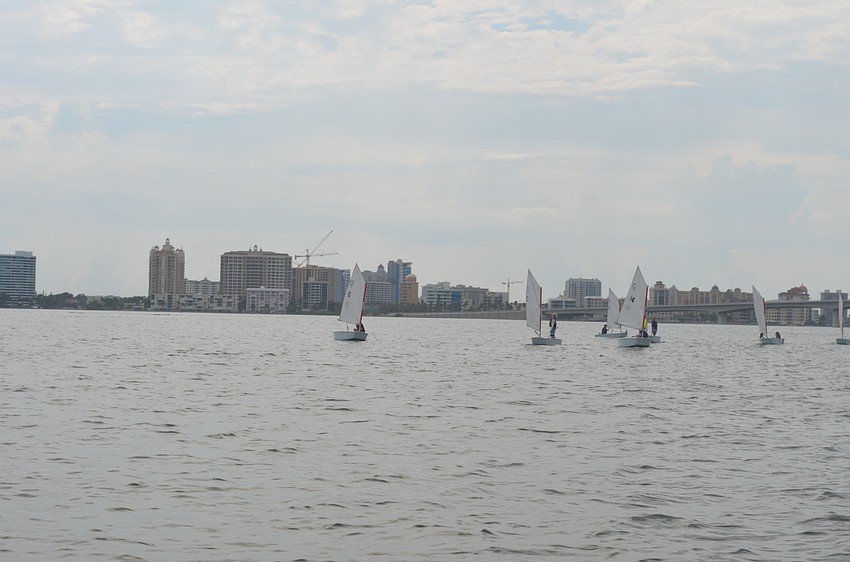 Students learn to control their own sailboats on the last days of the camp.
