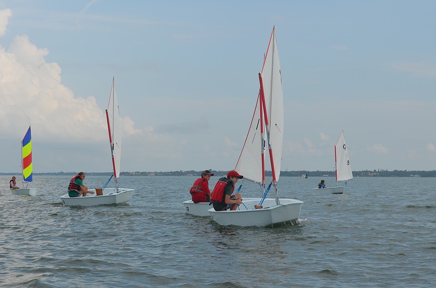 Students learn to control their own sailboats on the last days of the camp.