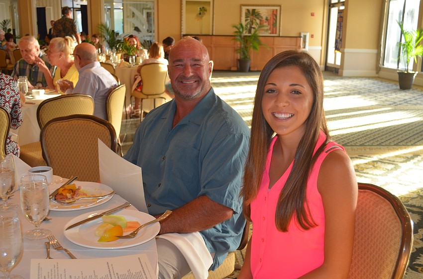 Melford Bibens and scholarship recipient Erika Rappleyea