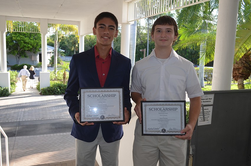 Scholarship recipients Rodrigo Amaya and Jacob Romano