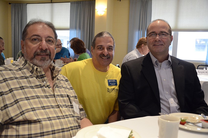 County Commissioner Alan Maio, SKA President Michael Shay and County Administrator Tom Harmer