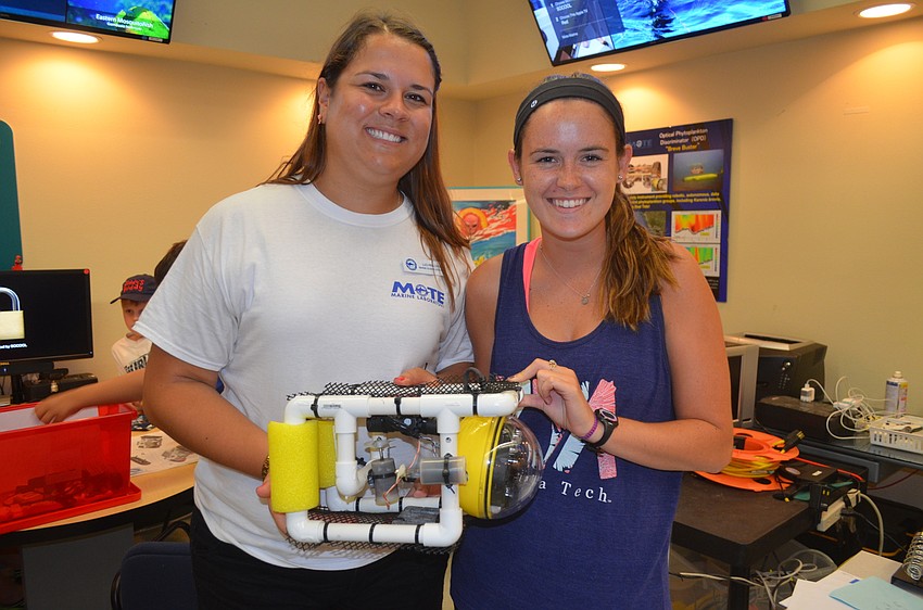 Counselor Luci Prelovec and education intern Lauren Beames