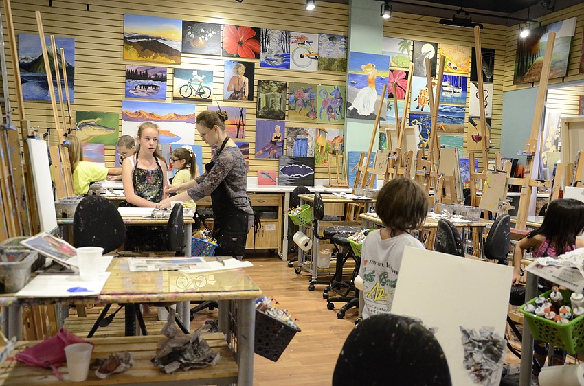 Camp participants worked in the Let's Create Art studio on Lakewood Ranch Main Street.
