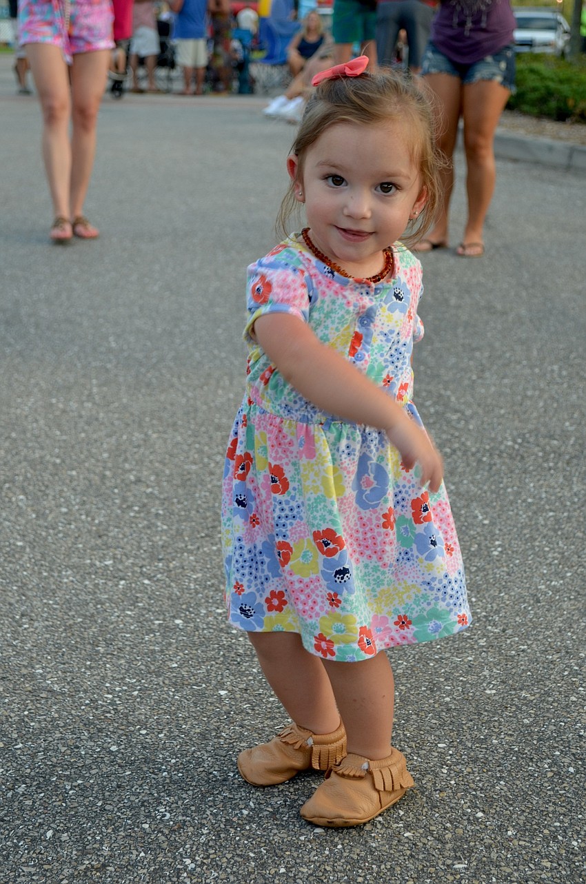 Kinsley Barnett shows off her dance moves.