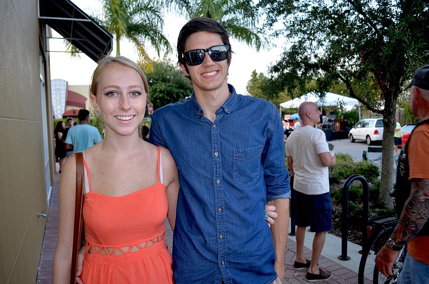 Megan Barry and Connor Moore enjoy a date night on Main.