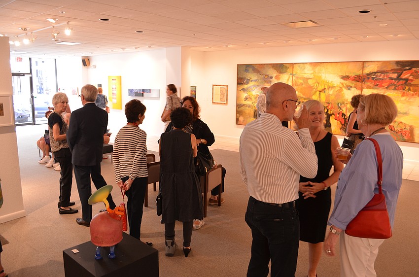 Art lovers enjoying local abstract artists from some of Sarasota's finest artists.