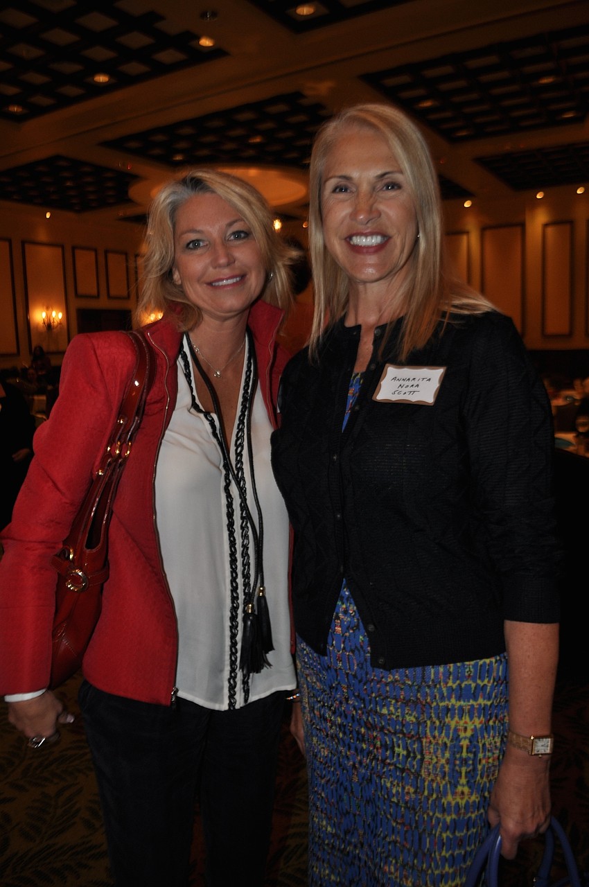 Alyssa Rakovich and Annarita Nora Scott enjoy the luncheon.