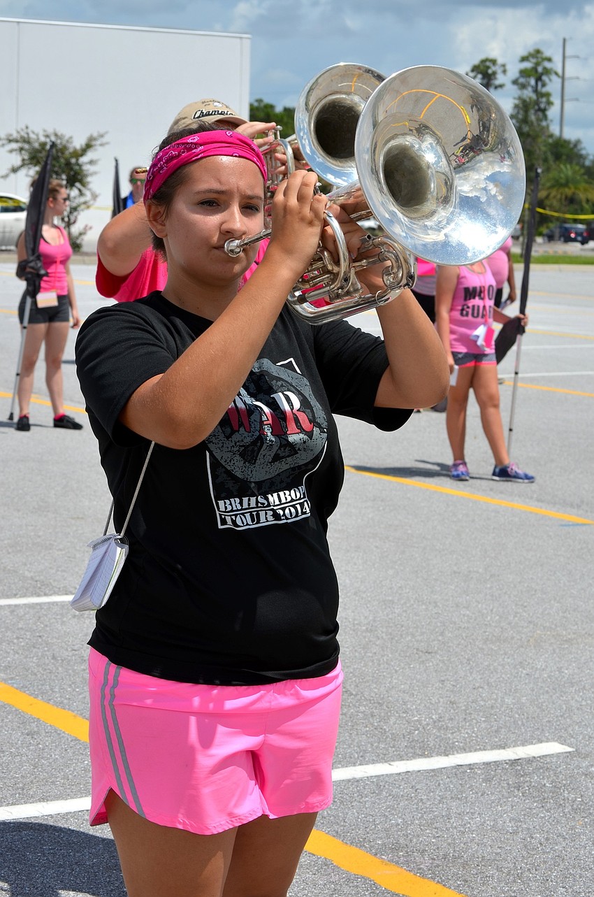 Brittany Burnham focuses on the music.