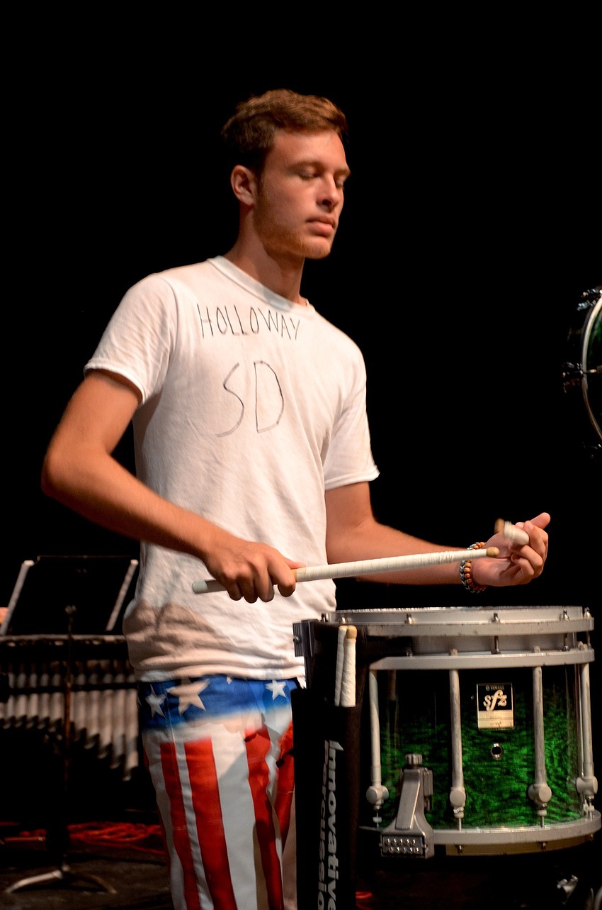 Lansen Holloway is a member of the school's drumline.