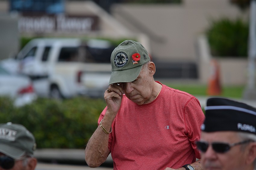 John Cisler during the VJ Day ceremony.