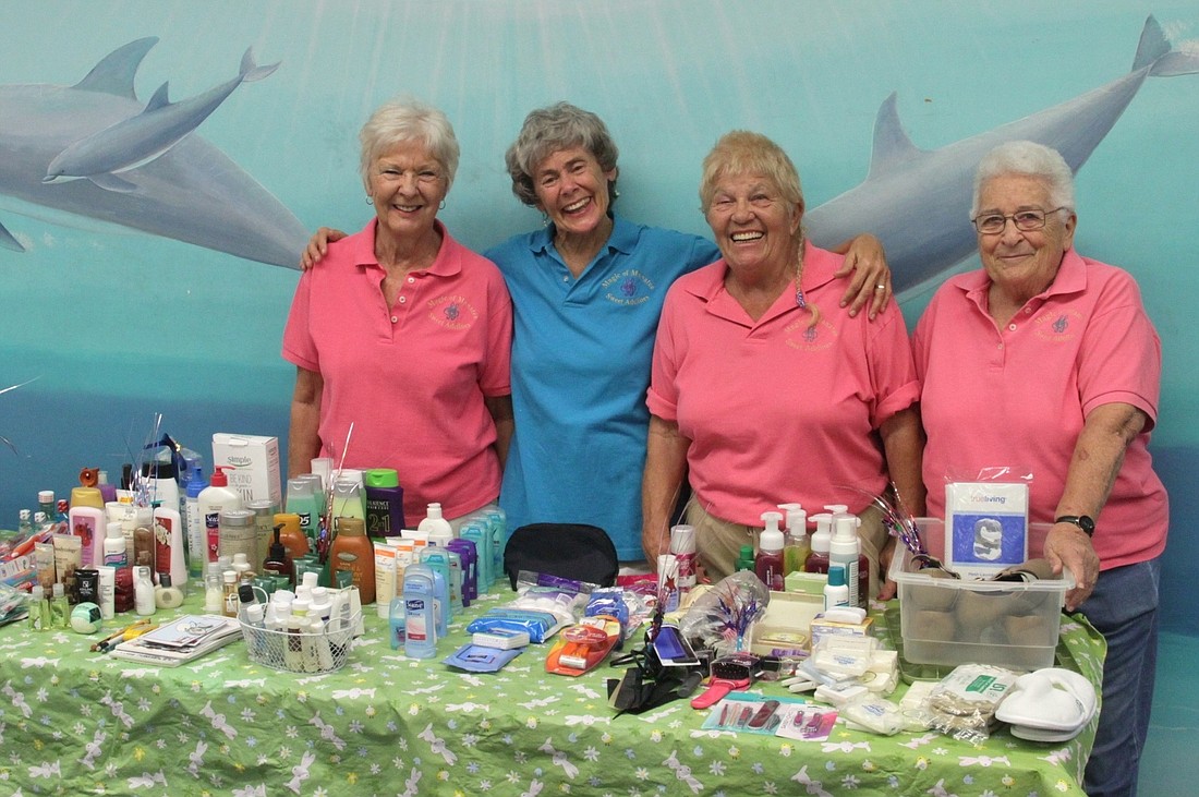 Magic of Manatee members and East County residents Ellen Linsley and Beverly Whitby join Longboat Keyâ€™s Bunny KleinÂ and Bradentonâ€™s Rose Gratta in presenting items to HOPE. Courtesy photo.