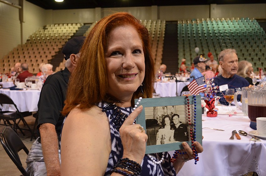 Dona Stewart brought a photo of her parents Gladys and John Elmer. The photo was taken while John was on leave from the Navy during WWII.