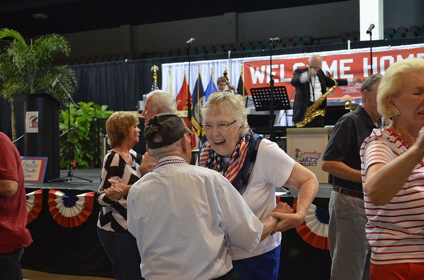 John Wilcher and Jacqueline Spencer share a moment on the dance floor.