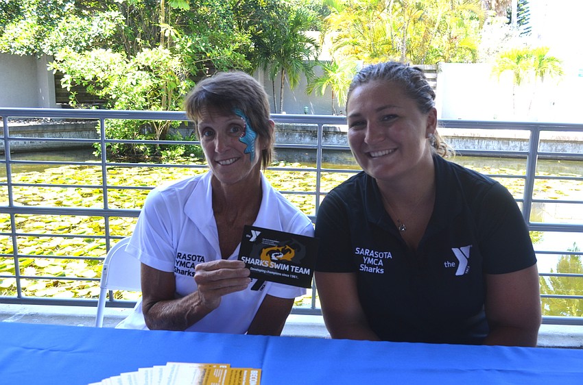 Jenn Hart and Meaghan Buckley, coaches of the YMCA Sharks swim team