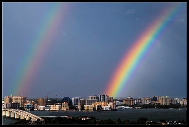 Lou Newman submitted this double rainbow photo over downtown Sarasota.
