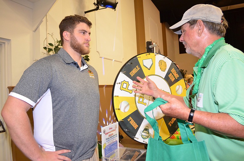 Matt DeFalco of the Bradenton Marauders and Mike Braham