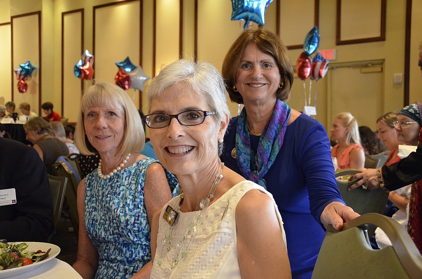 Kathleen Curran, USF Sarasota-Manatee Regional Chancellor Sandra Stone and Laurey Stryker