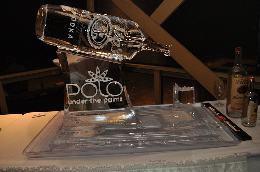 This ice sculpture poured drinks.