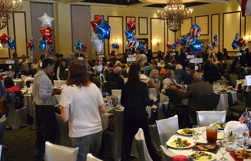 The Polo Grill ballroom was filled with different local organizations.