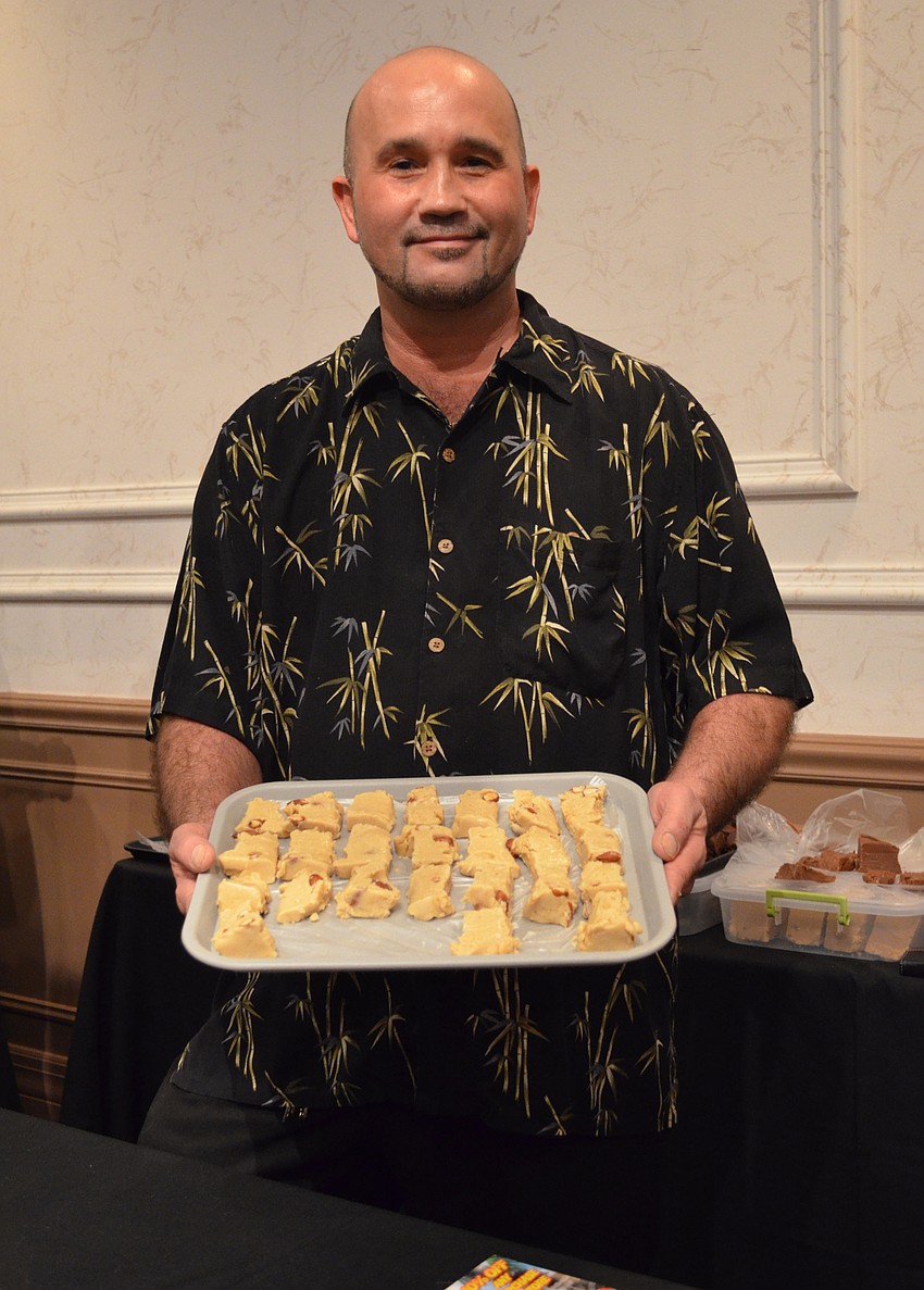 Andrew Yoder with samplings from The Fudge Factory.