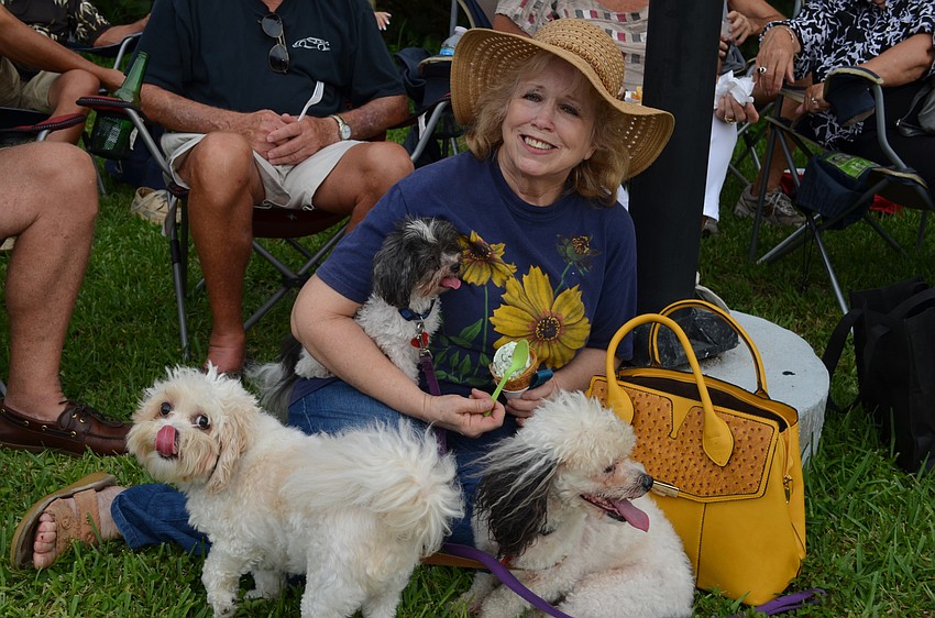 Cathy Christophi with her friends Luke, Booboo and Mandy.