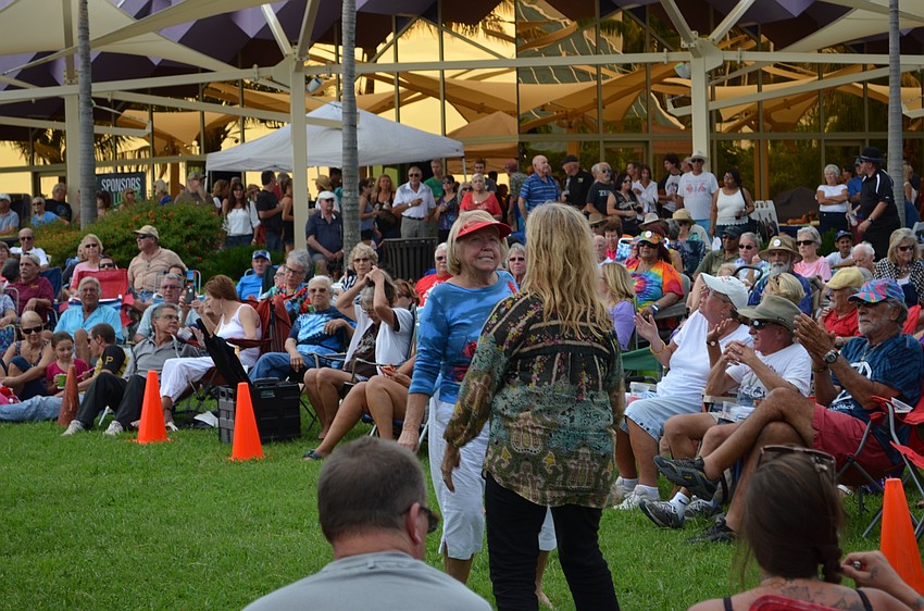Fans dance along with the band Yesterdayze.