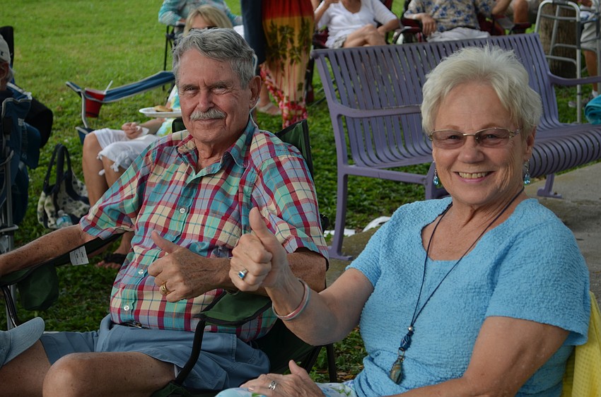 Philip and Arlene Fortsch give their sign of approval for the event and music.