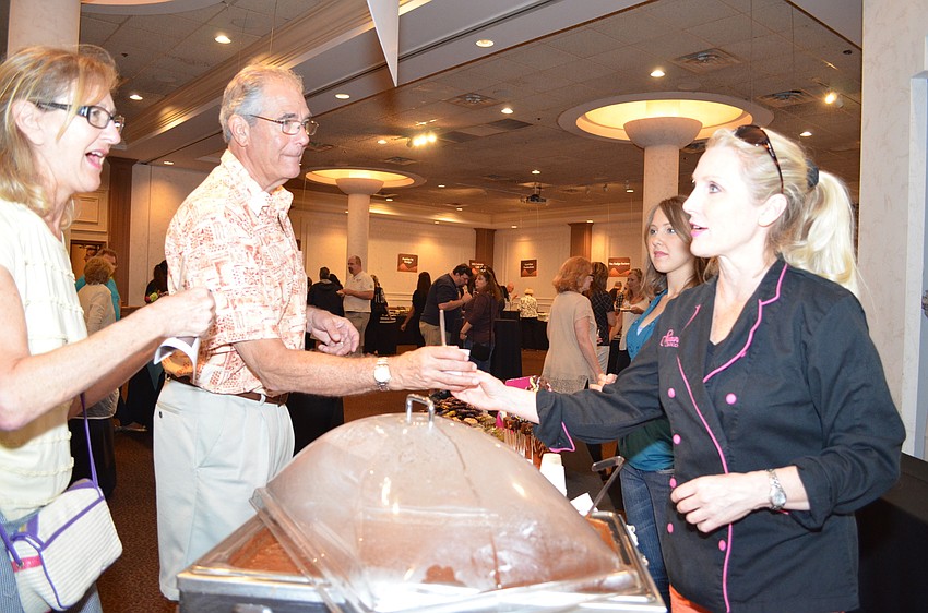 Carol Sirard of Sirard’s Chocolate House serves cocoa chili.