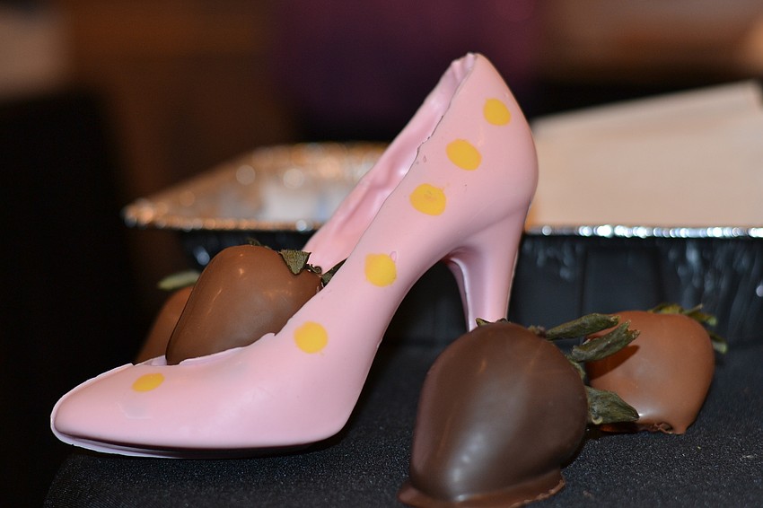A chocolate stiletto from The Fudge Factory.