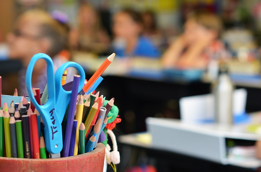 School is back in session at Bay Haven School of Basics Plus on Monday, Aug. 24