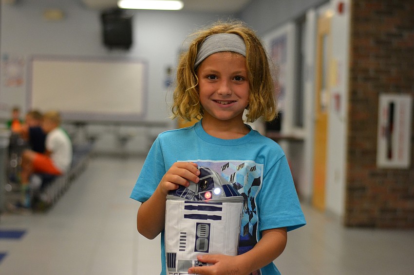 Vito Sgroi's lunch box is R2D2 from Star Wars. He likes it because it lights up.