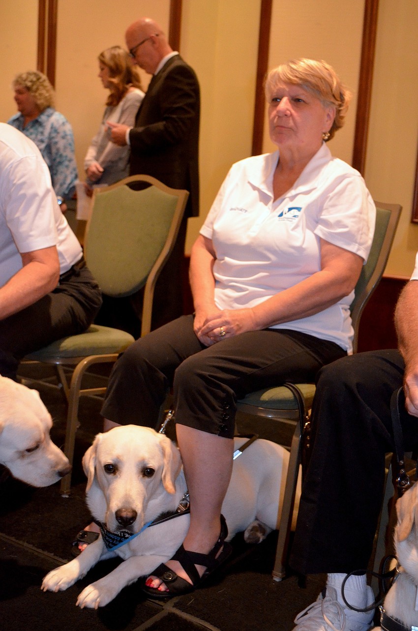 A former teacher, Treva Reynolds loves Thunder's calm personality and easygoing demeanor.