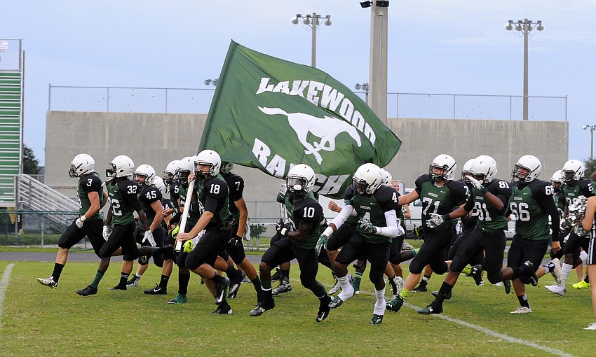 The Lakewood Ranch High football team opened its season with a 39-6 loss to Tampa Jesuit Aug. 28.