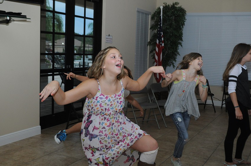 Kassi Bryan, 11, danced with her friends.