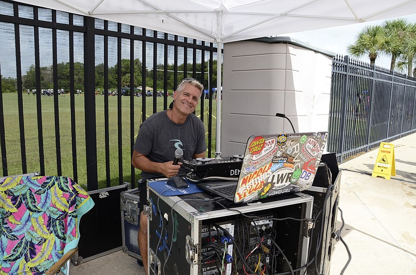 DJ Eric Martin kept the tunes playing during the Splash Bash.