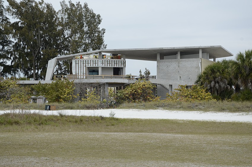 The new east concession building is still under construction.