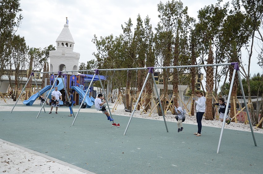 The playground and picnic areas were opened to the public Saturday.