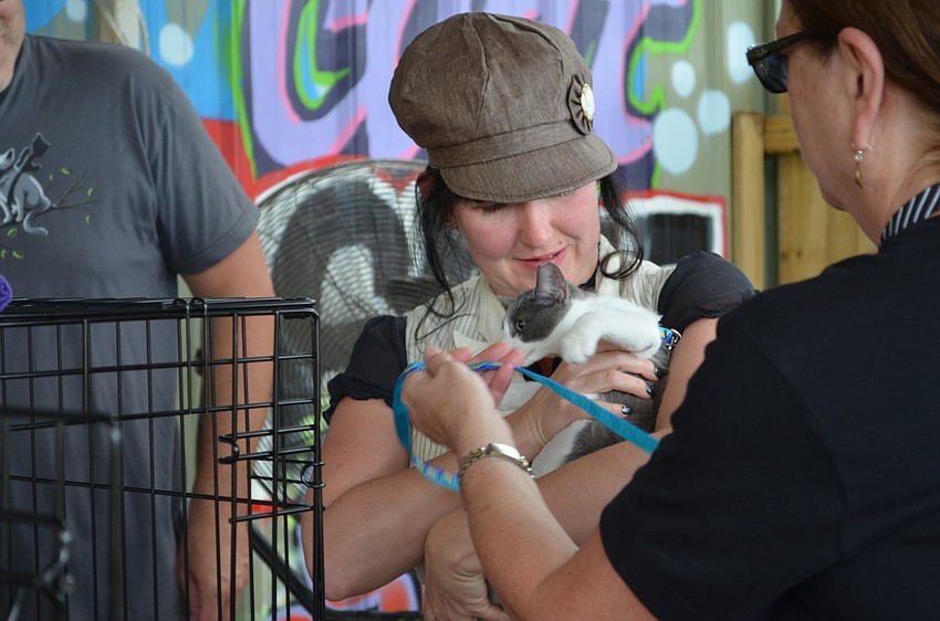 Amanda Gworek holds kitten Kokomo.