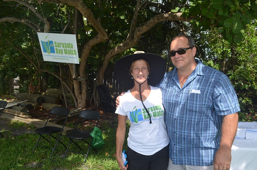 Sarasota Bay Watch Program Director Ronda Ryan and Mar Vista General Manager Anthony Cucci