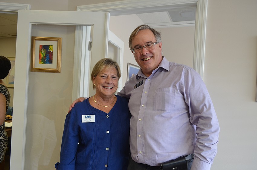 Chamber President Gail Loefgren and Chris Caswell, of Caswell | Legal