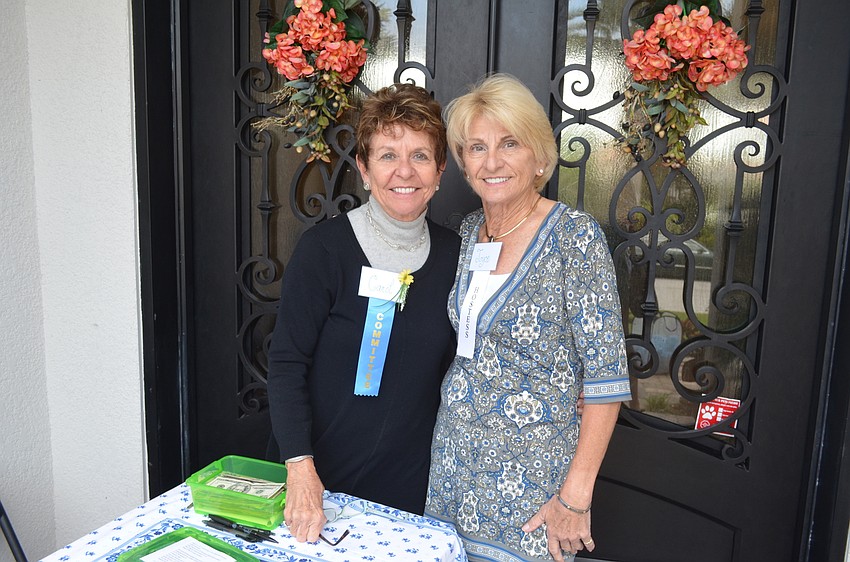 Home Tour committee member Carol Peschel and tour guide Joyce Welch