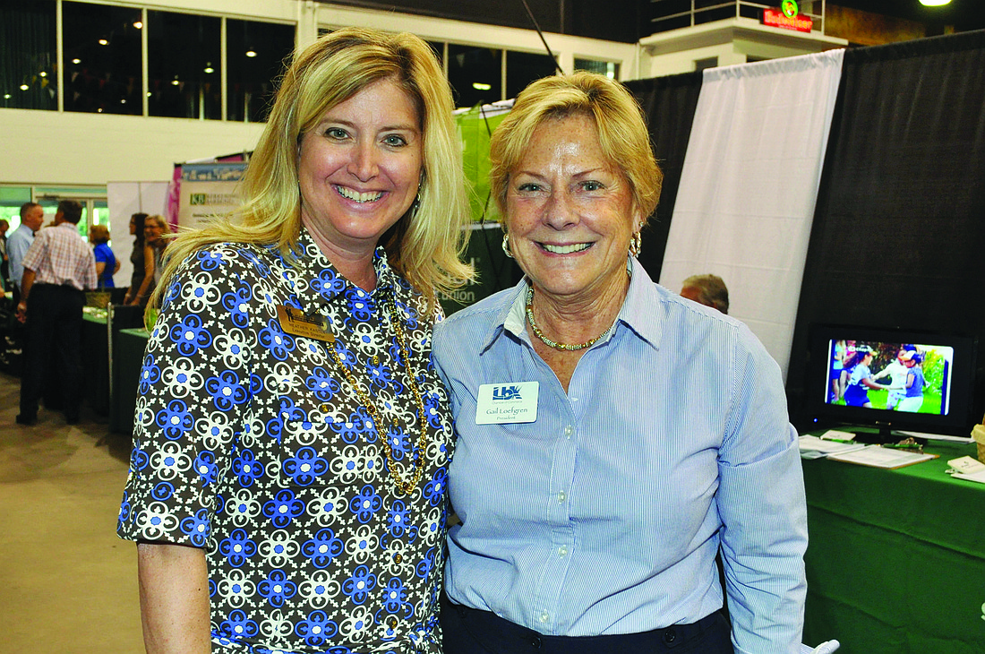 Lakewood Ranch Business Alliance executive director Heather Kasten and Longboat Key Chamber of Commerce president Gail Loefgren at last year's expo.