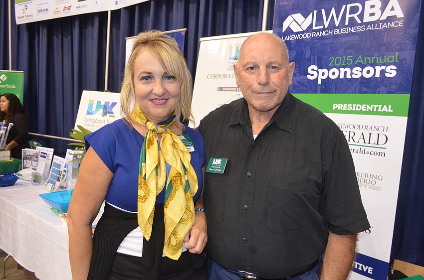 Penelope Mabrey, of SERVEPRO of Bradenton, and Vince LaPorta, of the Longboat Key Chamber of Commerce