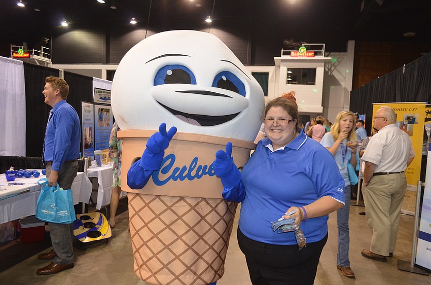 Rachel Merz, of Culver’s, with Scoopie