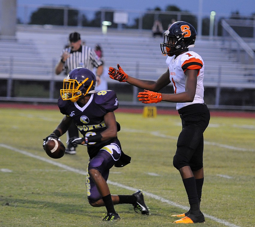 The Tornadoes intercepted a Sailors pass in the first half.