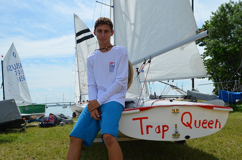 Skye Ehrhart sailed in his boat named 