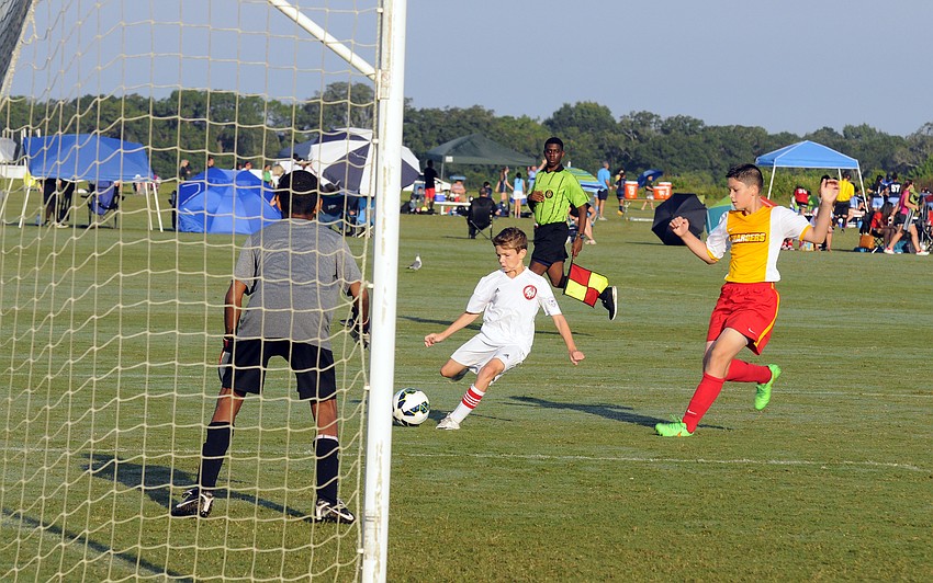 The Lakewood Ranch Chargers U13 boys soccer team tied Clay County Soccer Club 3-3 Sept. 6.