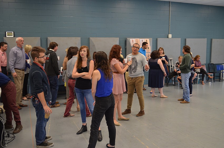 Conservatory actors, Asolo Rep administrators, and educational leaders gathered to meet the cast and crew behind the 2015 New Stages Tour