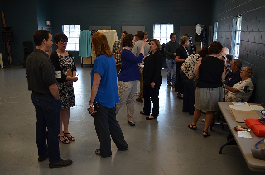Conservatory actors, Asolo Rep administrators, and educational leaders gathered to meet the cast and crew behind the 2015 New Stages Tour